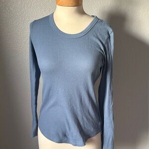 GAP Women's Slate Blue Long Sleeve Tee